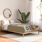 Retro Roller Skates - Teal & Yellow Palette Comforter Gallery Image 2
