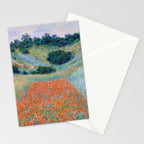 Poppy Field in a Hollow near Giverny Claude Monet Stationery Card Gallery Image 2