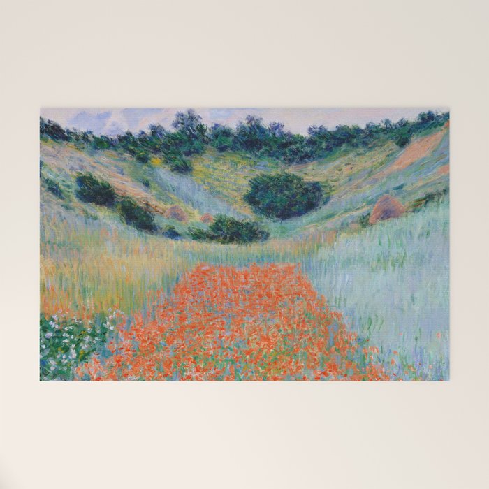 Poppy Field in a Hollow near Giverny Claude Monet Welcome Mat Gallery Image 1