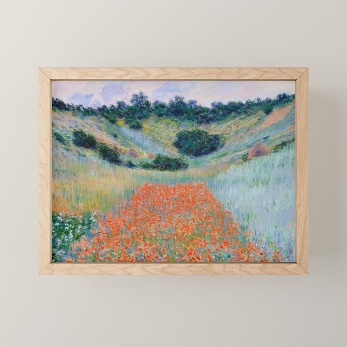 Poppy Field in a Hollow near Giverny Claude Monet Mini Art Print Gallery Image 1