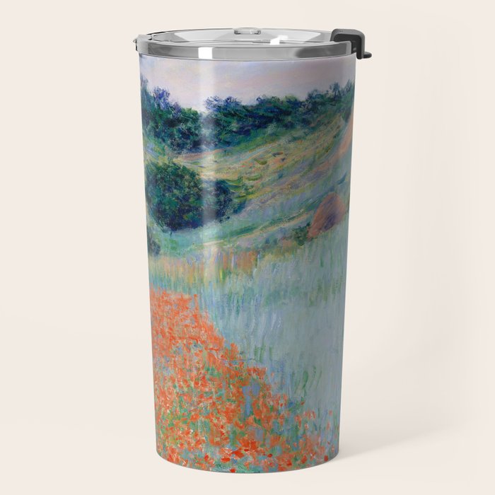 Poppy Field in a Hollow near Giverny Claude Monet Travel Mug Gallery Image 2