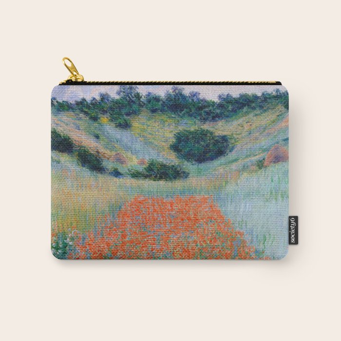 Poppy Field in a Hollow near Giverny Claude Monet Carry All Pouch Gallery Image 1