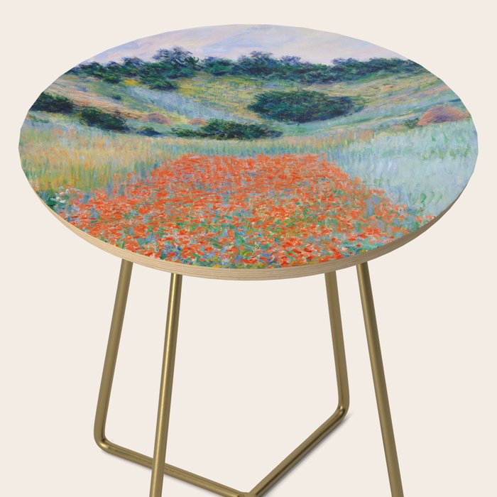 Poppy Field in a Hollow near Giverny Claude Monet Side Table Gallery Image 2