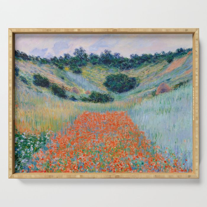 Poppy Field in a Hollow near Giverny Claude Monet Serving Tray Gallery Image 1