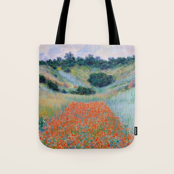 Poppy Field in a Hollow near Giverny Claude Monet Tote Bag Gallery Image 1