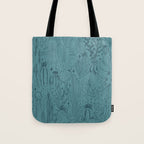 Cactus Scene in Blue Tote Bag Gallery Image 1