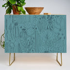 Cactus Scene in Blue Credenza Gallery Image 1