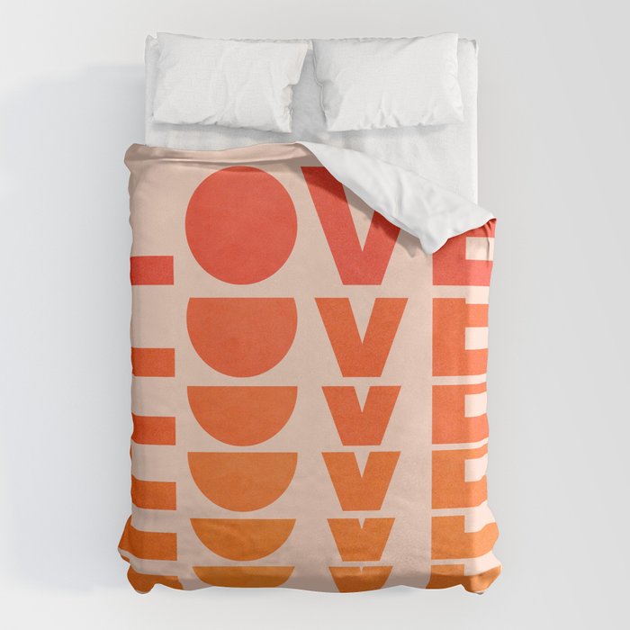Abstraction_LOVE_SUNSET_Minimalism_001 Duvet Cover Gallery Image 1
