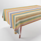 Classic Stripes VI - Vintage Pastel Tablecloth Gallery Image 1