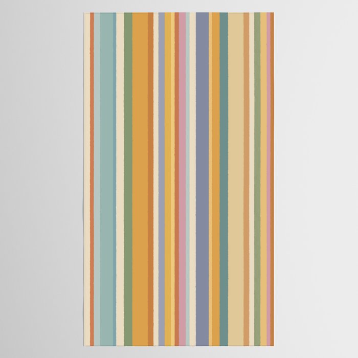 Classic Stripes VI - Vintage Pastel Tablecloth Gallery Image 2