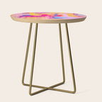 Summer Pink Pastel Abstract  Side Table Gallery Image 1