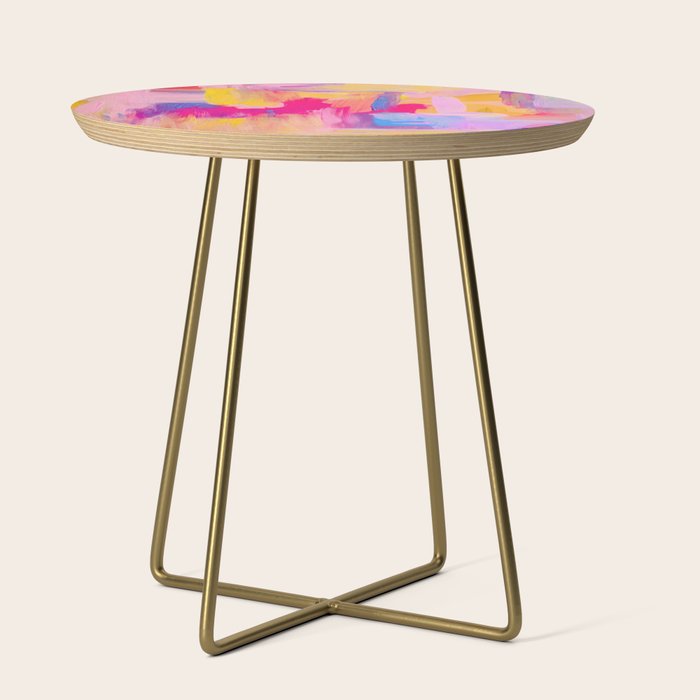 Summer Pink Pastel Abstract  Side Table Gallery Image 1