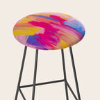 Summer Pink Pastel Abstract  Stool Gallery Image 2