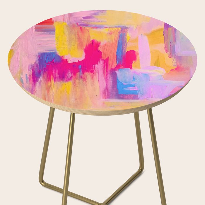 Summer Pink Pastel Abstract  Side Table Gallery Image 2