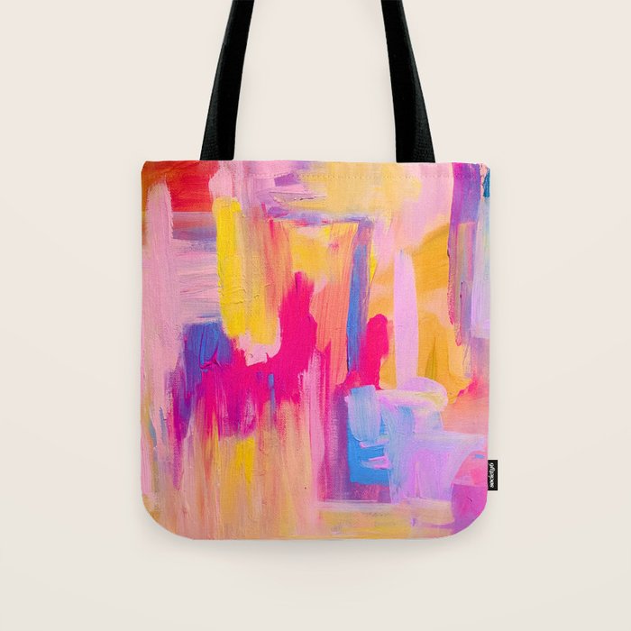 Summer Pink Pastel Abstract  Tote Bag Gallery Image 1