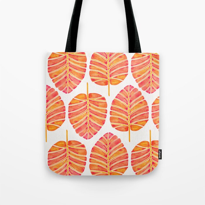 Elephant Ear Alocasia - Peach Palette Tote Bag Gallery Image 1