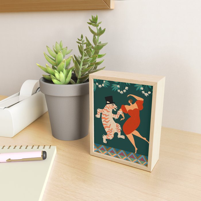 A Date With The Wild Cat  Mini Art Print Gallery Image 2