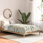 Leaf Pattern Watercolor - Green Comforter Gallery Image 2