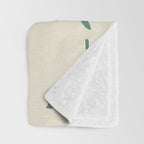 Leaf Pattern Watercolor - Green Throw Blanket Gallery Image 3