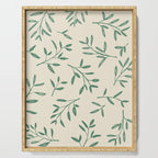 Leaf Pattern Watercolor - Green Serving Tray Gallery Image 1