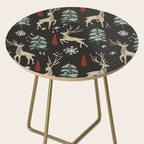 Deer in the snowy night Side Table Gallery Image 2