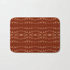 Country Western Pattern in Terracotta Earthtones Bath Mat Gallery Image 1