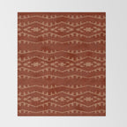 Country Western Pattern in Terracotta Earthtones Throw Blanket Gallery Image 2