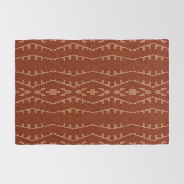 Country Western Pattern in Terracotta Earthtones Rug Gallery Image 2