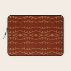 Country Western Pattern in Terracotta Earthtones Laptop Sleeve Gallery Image 1