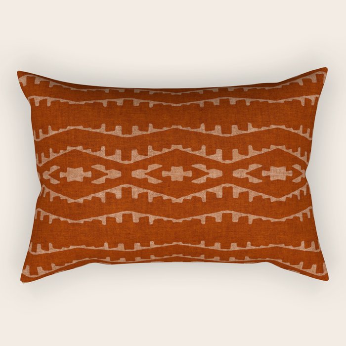 Country Western Pattern in Terracotta Earthtones Rectangular Pillow Gallery Image 1