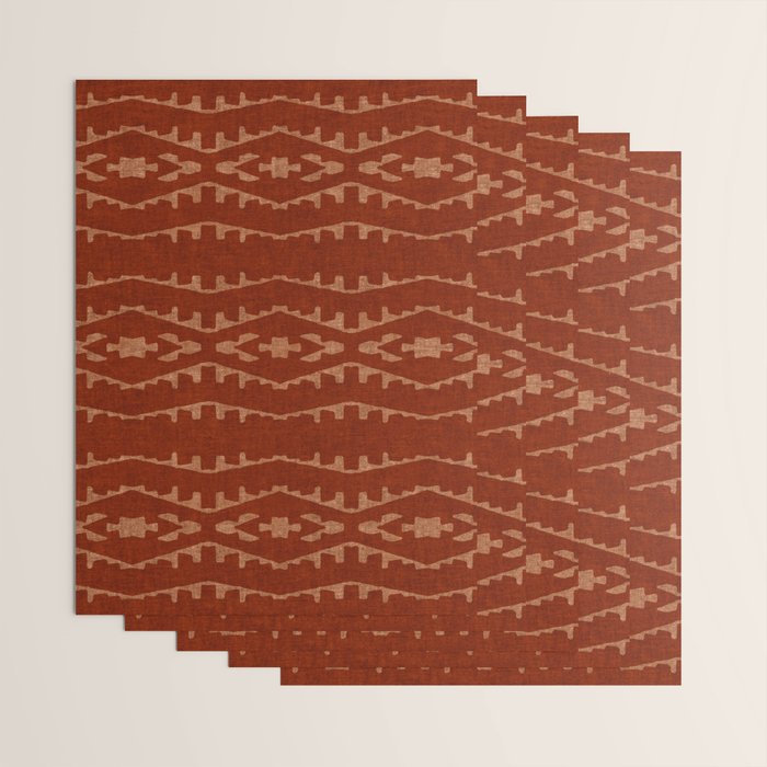 Country Western Pattern in Terracotta Earthtones Wrapping Paper Gallery Image 3