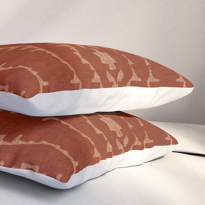 Country Western Pattern in Terracotta Earthtones Pillow Sham Gallery Image 3