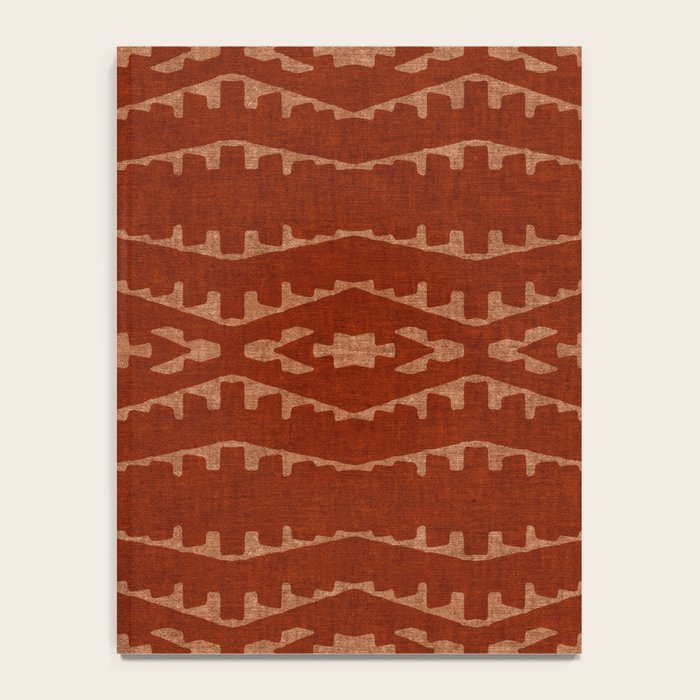 Country Western Pattern in Terracotta Earthtones Notebook Gallery Image 4