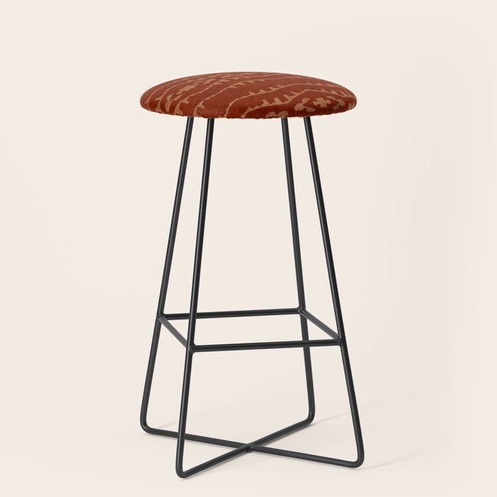 Country Western Pattern in Terracotta Earthtones Stool Gallery Image 1