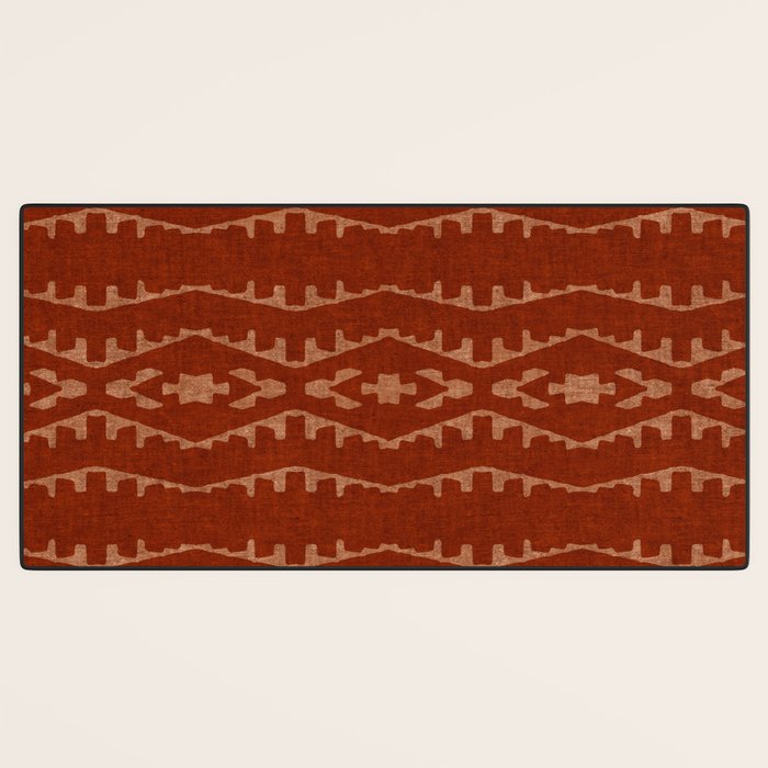 Country Western Pattern in Terracotta Earthtones Desk Mat Gallery Image 3