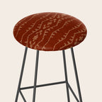 Country Western Pattern in Terracotta Earthtones Stool Gallery Image 2