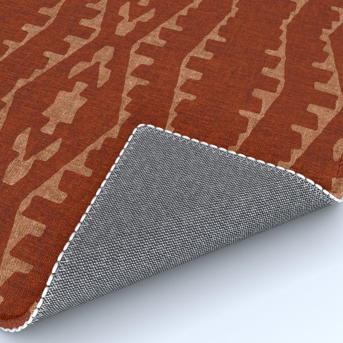 Country Western Pattern in Terracotta Earthtones Rug Gallery Image 4