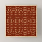 Country Western Pattern in Terracotta Earthtones Mini Art Print Gallery Image 1