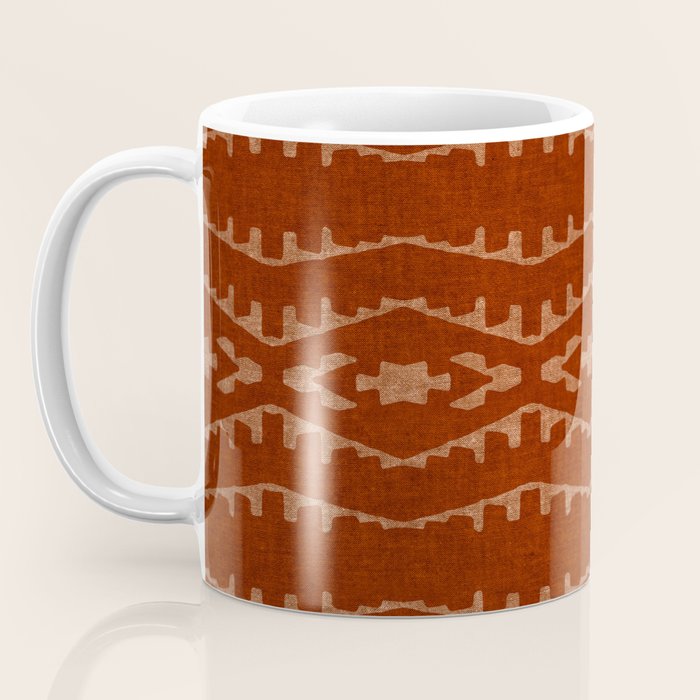 Country Western Pattern in Terracotta Earthtones Coffee Mug Gallery Image 3