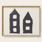 Tiny Houses #3 | Hand-printed Linocut Serving Tray Gallery Image 1