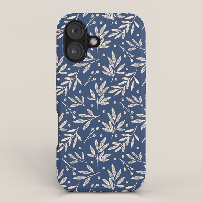 Botanic Pattern - Navy iPhone Case Gallery Image 1