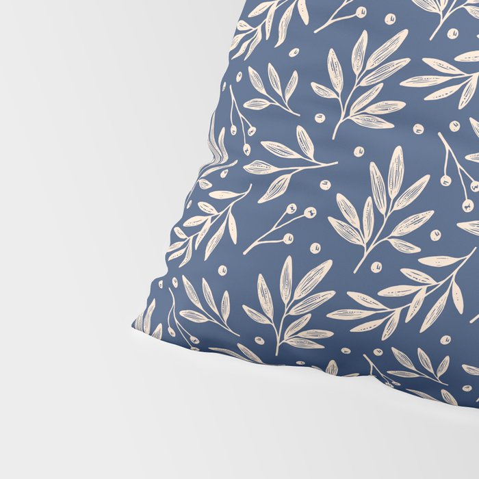 Botanic Pattern - Navy Pillow Sham Gallery Image 4
