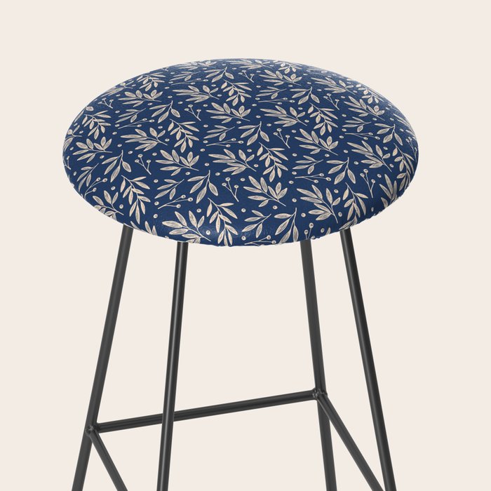 Botanic Pattern - Navy Stool Gallery Image 2