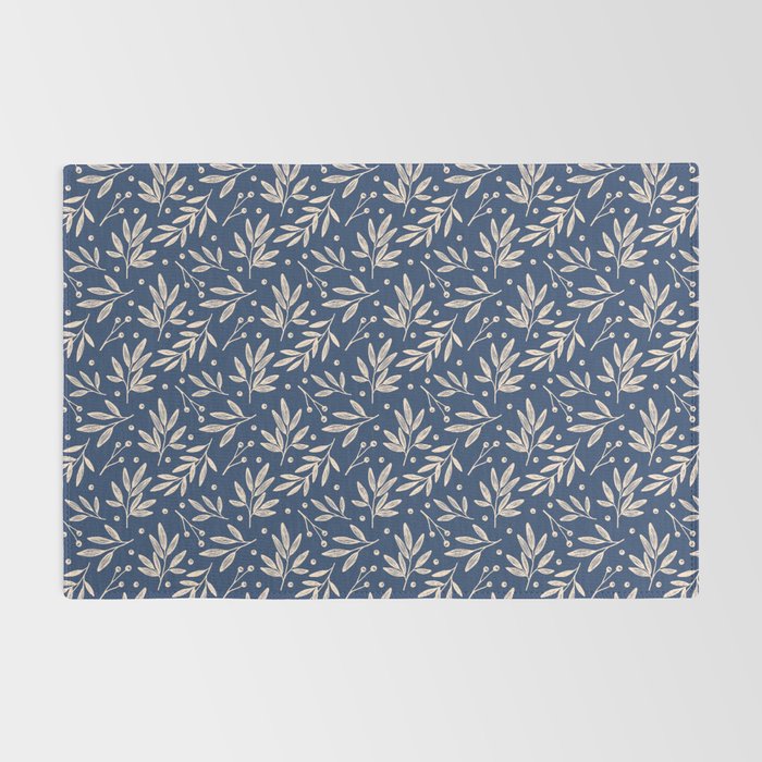 Botanic Pattern - Navy Rug Gallery Image 2