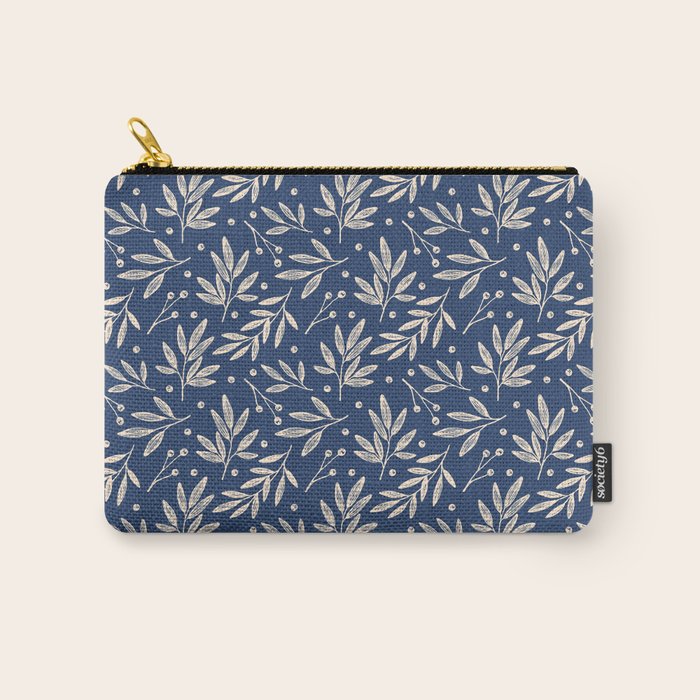 Botanic Pattern - Navy Carry All Pouch Gallery Image 1