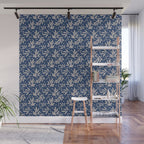 Botanic Pattern - Navy Wall Mural Gallery Image 1