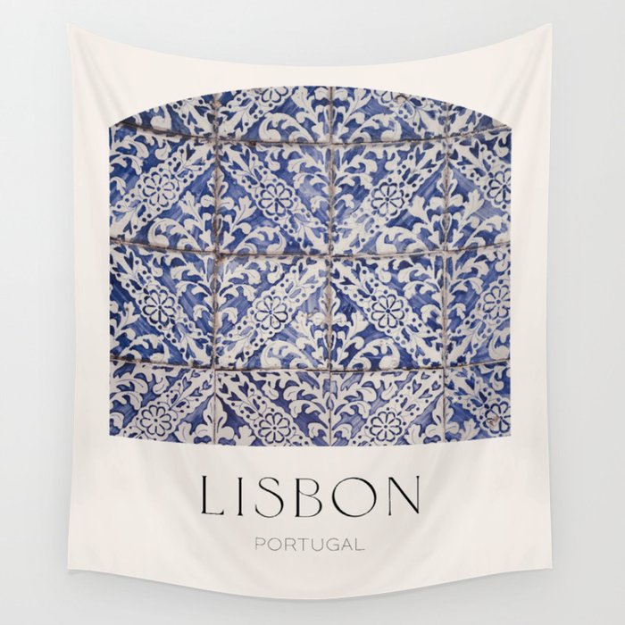 Lisbon Tile Wall Tapestry Gallery Image 4