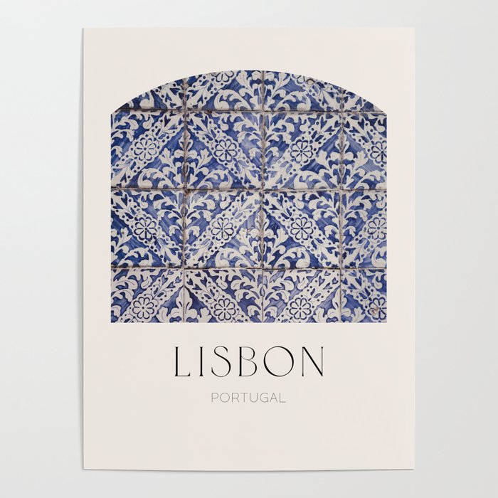 Lisbon Tile Poster Gallery Image 1