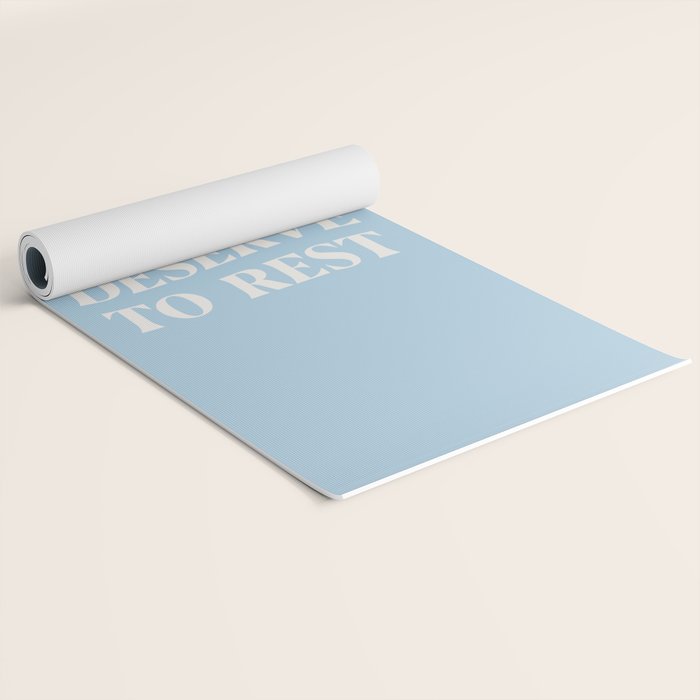 You Deserve To Rest Baby Blue Yoga Mat Gallery Image 2