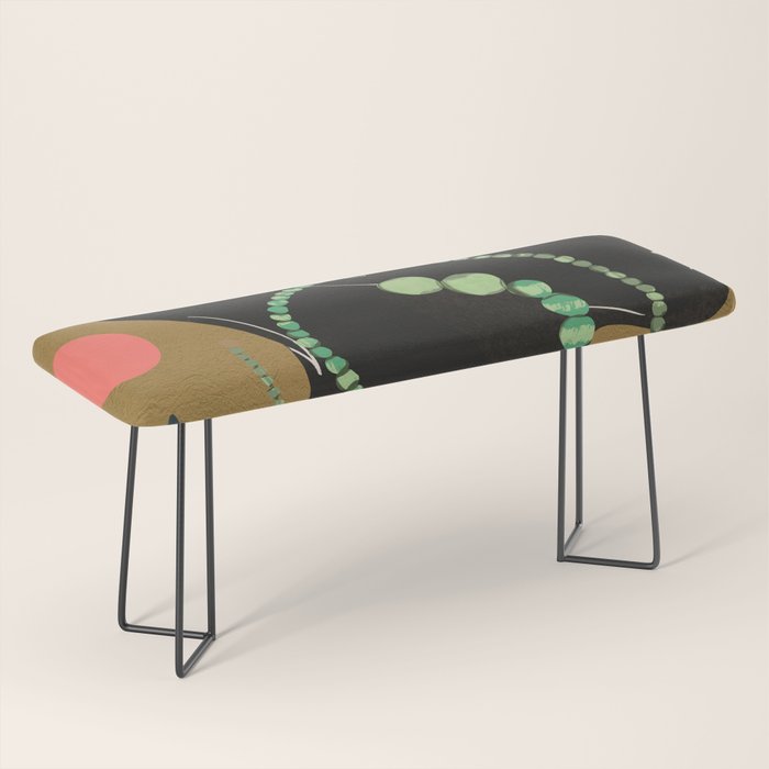 Abstract Art Tropical Girl Bench Gallery Image 1